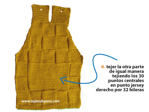 bolso para comprar pan tejido en dos agujas o palitos