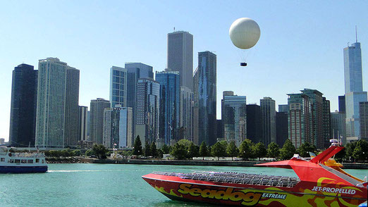 Chicago: Blick vom Navy Pier auf die Skyline