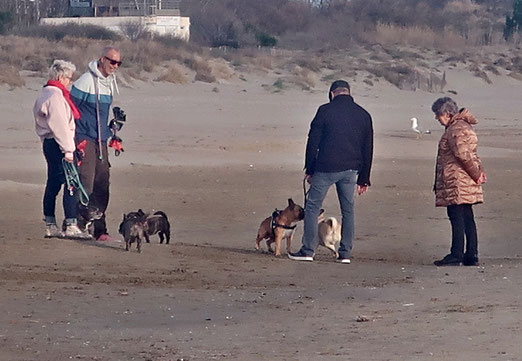 27. Januar 2024 - Strandgänger treffen sich