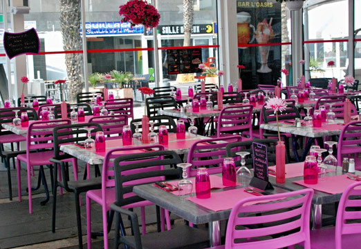 Pink, Modefarbe, Restaurant, Gedeck