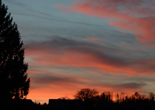 22.Dezember 2014 - Fernsehen: Live-Uebertragung aus Luzern. Reporter: "Ein wunderschöner Sonnenuntergang". Da schaute ich zum Fenster hinaus.