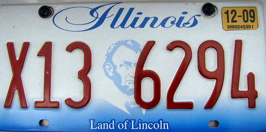  Start in Illinois auf die über 4000 Kilometer lange Reise. Streckenanteil Illinois: ca. 290 Meilen oder 470km 