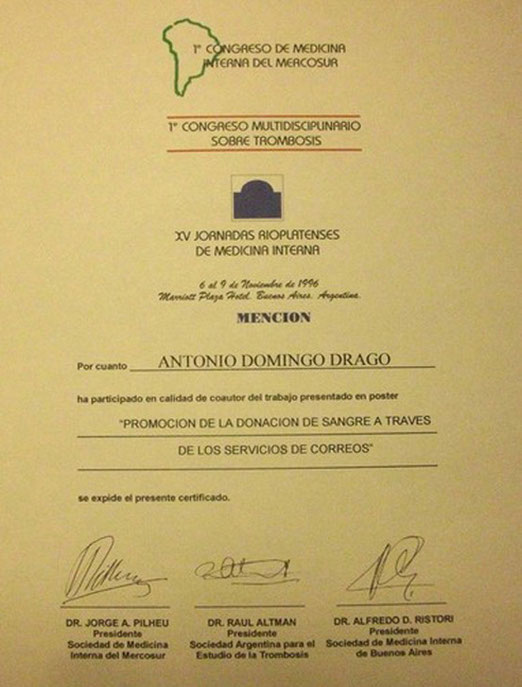 Premio: Mención especial 1996.