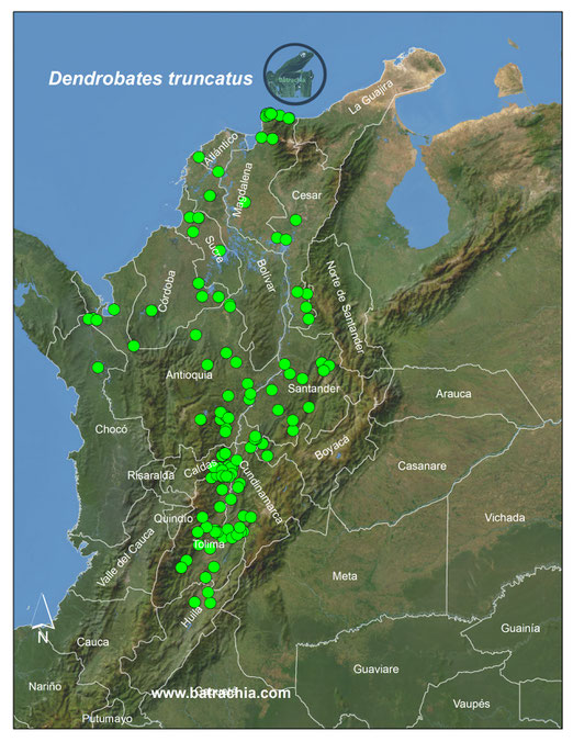 Lista y Mapas Anfibios de Colombia