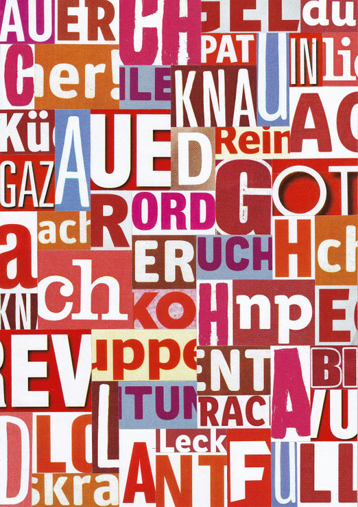 Papiercollage von Klaus Becker, Kassel