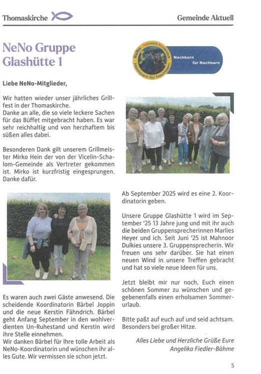 Gemeinde -Info der Evg.-Luth. Kirchengemeinden (Thomas-Glashütte / Vicelin-Schalom) Herbst 2025 