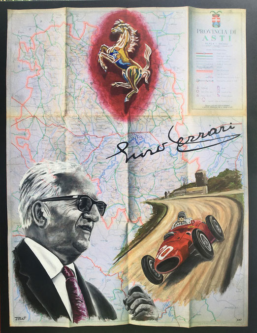 Enzo Ferrari "Peinture James Savoy XXI"