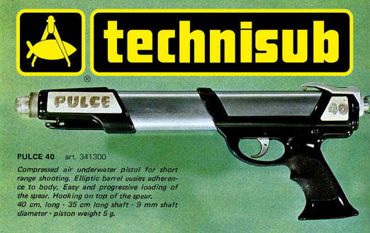Fusil Technisub Pulce 40 fabricado por la spirotechnique.