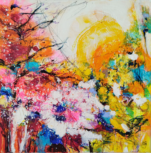 Elisabeth Augende artiste peintre en Ariège acrylique impressionnisme jardins de lumière 5