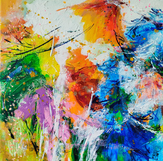 Elisabeth Augendre artiste peintre en Ariège acrylique impressionnsime jardins de lumière 7
