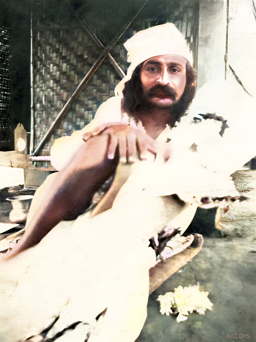 Mid-1920s : Meher Baba at Meherabad, India. Image rendition by Anthony Zois.