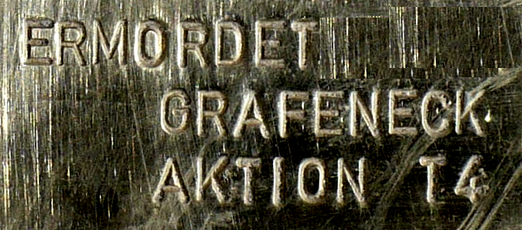 Ermordet in Grafeneck, Detail eines Stolpersteins, Foto: User:Enslin, Lizenz:  Creative Commons Attribution-Share Alike 3.0 Unported