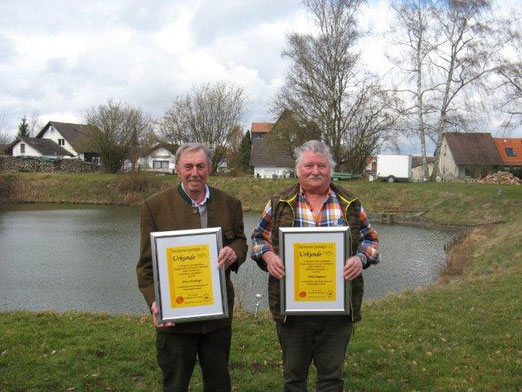 v. l. n. r. Fritz Meisinger, Willi Heppner