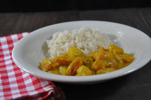 Kartoffel Kürbis Curry aus dem Thermomix, One Pot Kartoffel Kürbis Curry, vegan, schnell und einfach