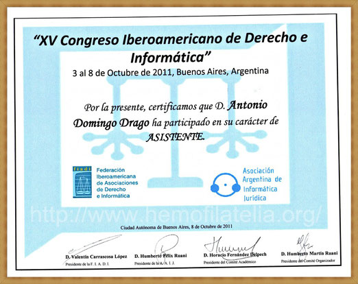 Se agradece la Invitación del Dr. Horacio Fernández Delpech, para adaptar las Normas Legales del Derecho Internacional Informático a éste Portal-Web, (Excelente evento).