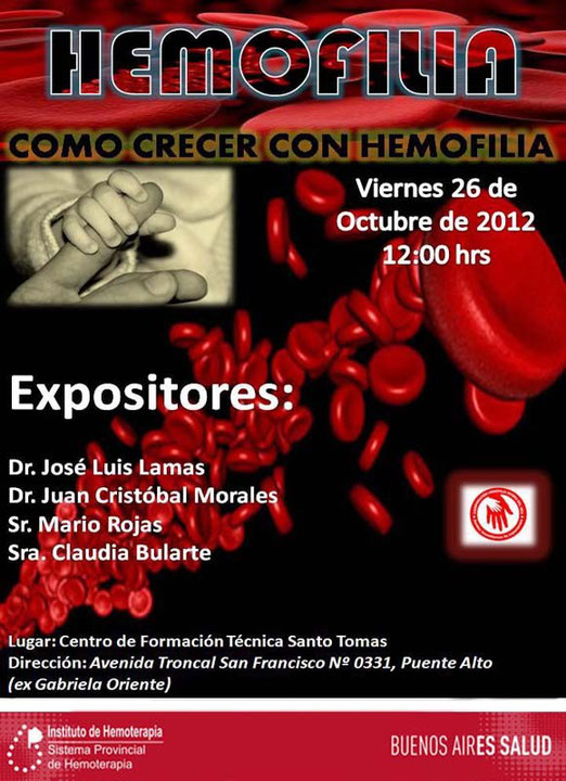 en Santiago de Chile, http://facebook.com/hemofiliasotero