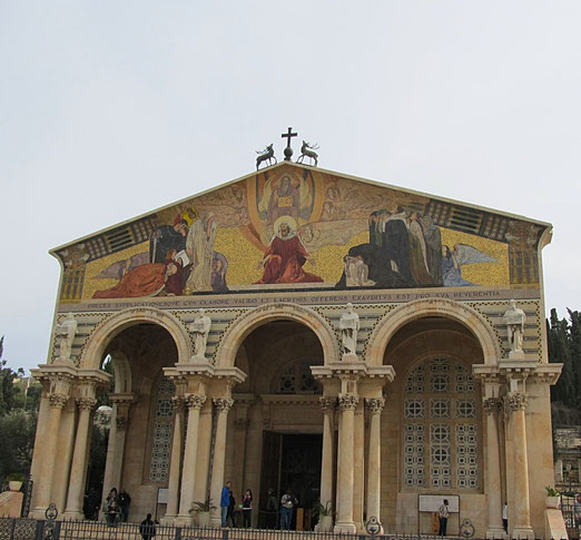 The mosaic of agony of Christ, Professor Gulio Belini