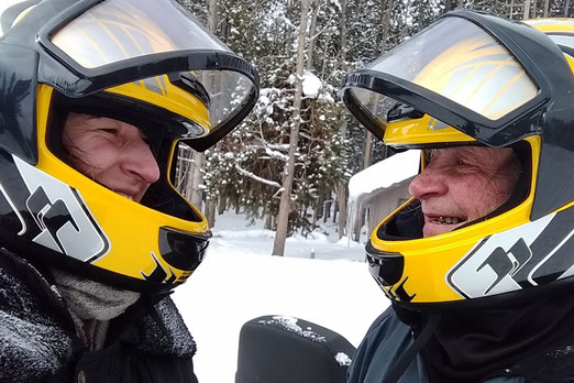 Snowmobiling in Yellowstone, National Parks of the USA in the winter