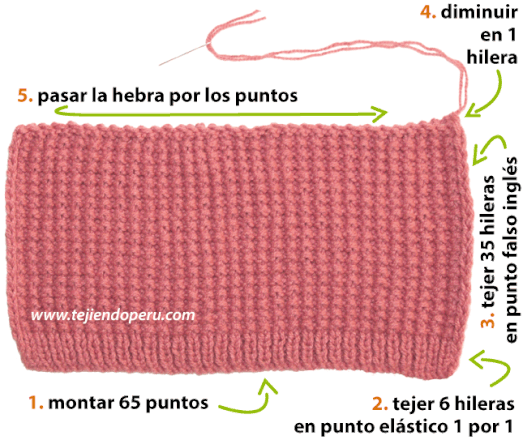 Cómo tejer un gorro capucha con borlas para niños