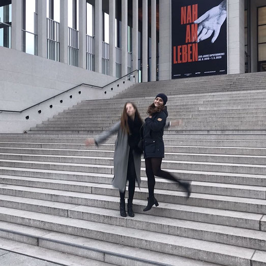 With my sister near James Simon Gallery, Berlin