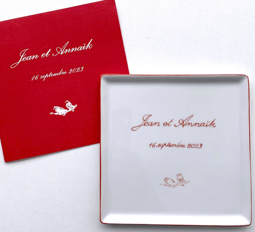 Vide-poche reproduction faire-part de mariage