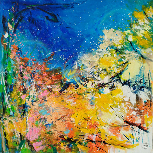 Elisabeth Augendre artiste peintre en Ariège acrylique impressionnisme jardins extraordinaires 33