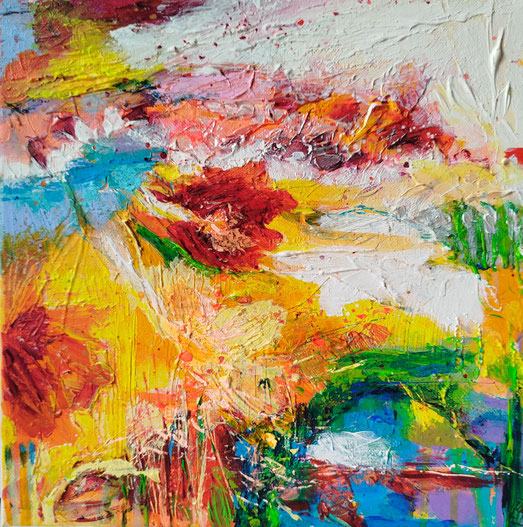 Elisabeth Augendre artiste peintre en Ariège acrylique impressionnisme jardins de lumière 6
