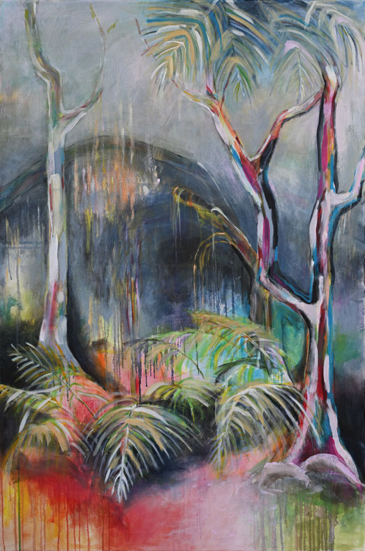 Serie 1, Im Regenwald 2, 80x100, Acryl a. Leinwand, 10/2025