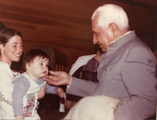 Laurie with her son Adi, with Adi K Irani.