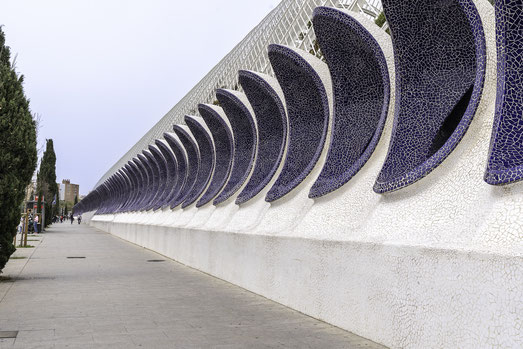 Bild: Außenwand am Umbracle im Ciutat de les Arts i les Ciències in Valencia