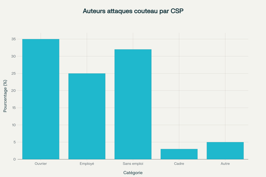 Répartition des auteurs selon la catégorie socio-professionnelle