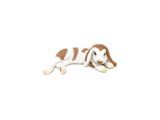 Liegendes Widderchen in weiß-braun von Schleich mit der Artikelnummer: 13697