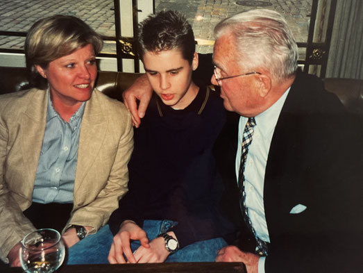 Schwiegertochter Jutta, Enkel Franz-Ludwig und Opa Franz Feldhaus 