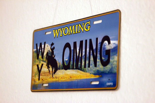 Wyoming Blechschild USA