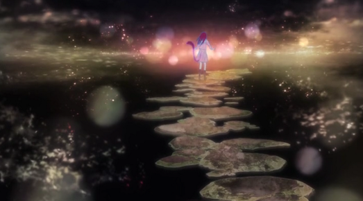 Darstellung des Übergangs in die andere Welt aus dem Anime "Noragami"