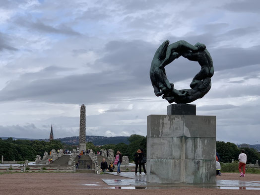 Norwegen, Oslo, Frognerpark, Vigeland Park, Skulpturen, Kunst, Bronze, rad des Lebens