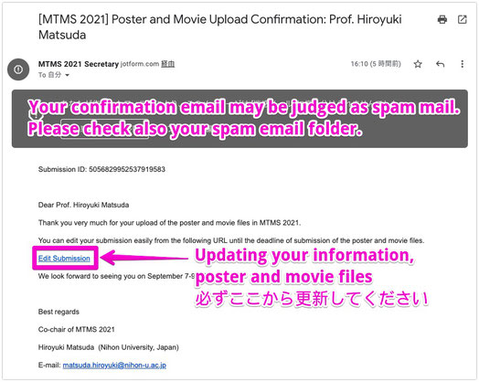 Figure 6. Confirmation email.