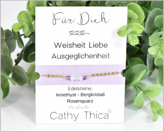 Wunscherfüller Armband mit Edelstein