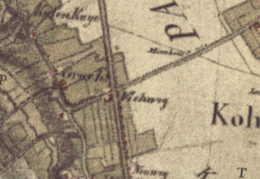 Viehweg als Straßennamen auf der Tranchotkarte 1801-1828 (c) https://www.tim-online.nrw.de/tim-online2/