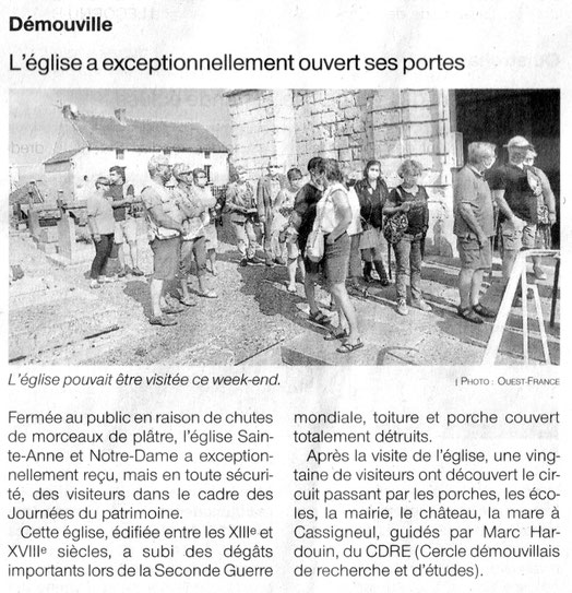 Ouest-France du 22 septembre 2020