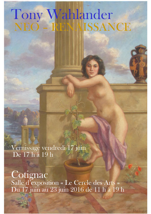 Tony Wahlander, affiche pour l'exposition à Cotignac 2016