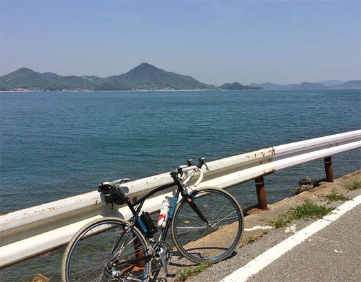 趣味のロードバイクで、しまなみ海道をツーリング中