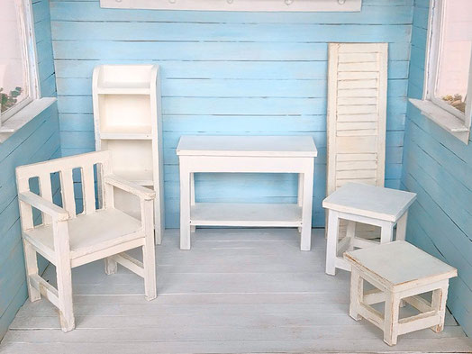 Mini-Strandhaus Möbel basteln