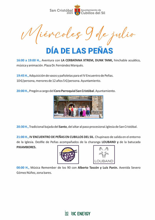 Programa del Mercado Medieval y Fiestas de Cubillos del Sil