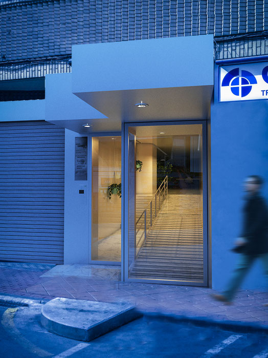 Render Hall de edificio en Murcia