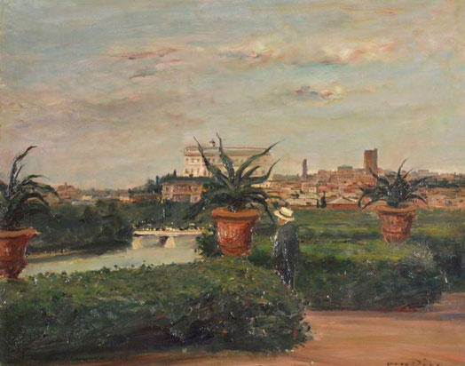 Blick auf den Tiber in Rom (1926) Fotos: Landesmuseum Mainz