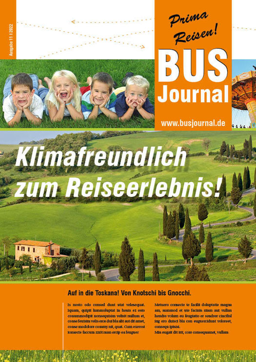 Cover Busjournal für die Busreise
