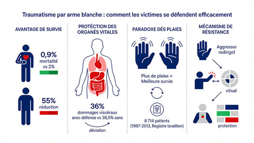 Défense efficace et survie face aux traumatismes par arme blanche