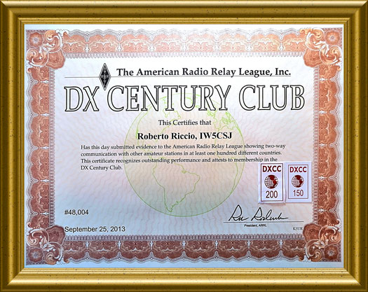The ARRL DXCC Award is the pre-eminent operating award in all of amateur radio. The basic DXCC certificate is awarded for working and confirming at least 100 DXCC entities.