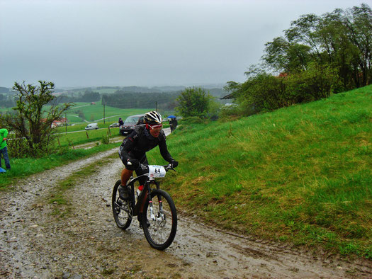 Steffen in Herzmannsgreut, höchster Punkt der Marathonstrecke